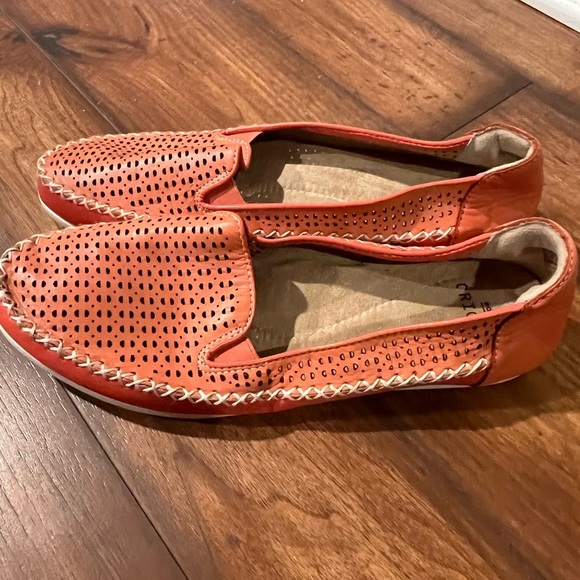 Earth Origins Orange Perforated Flats Lark Lizzy Size 10 - Picture 4 of 7